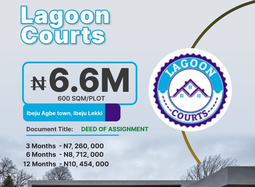 Enjoy Incredible Lagos Waterfronts Lifestyle, Own A Property At Lagoon Courts With Ease