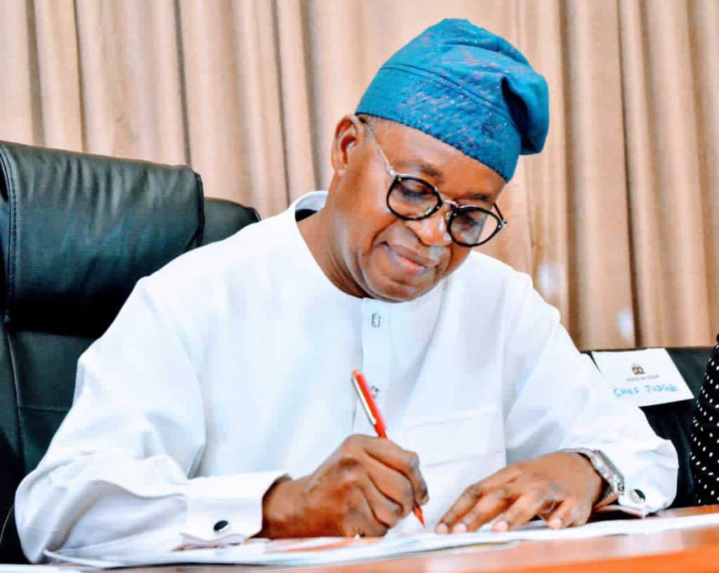 Osun Gov. Oyetola,3 Days To Hand Over To Adeleke, Signs N138B Budgets Into Law, Appoints 30 Perm. Sec