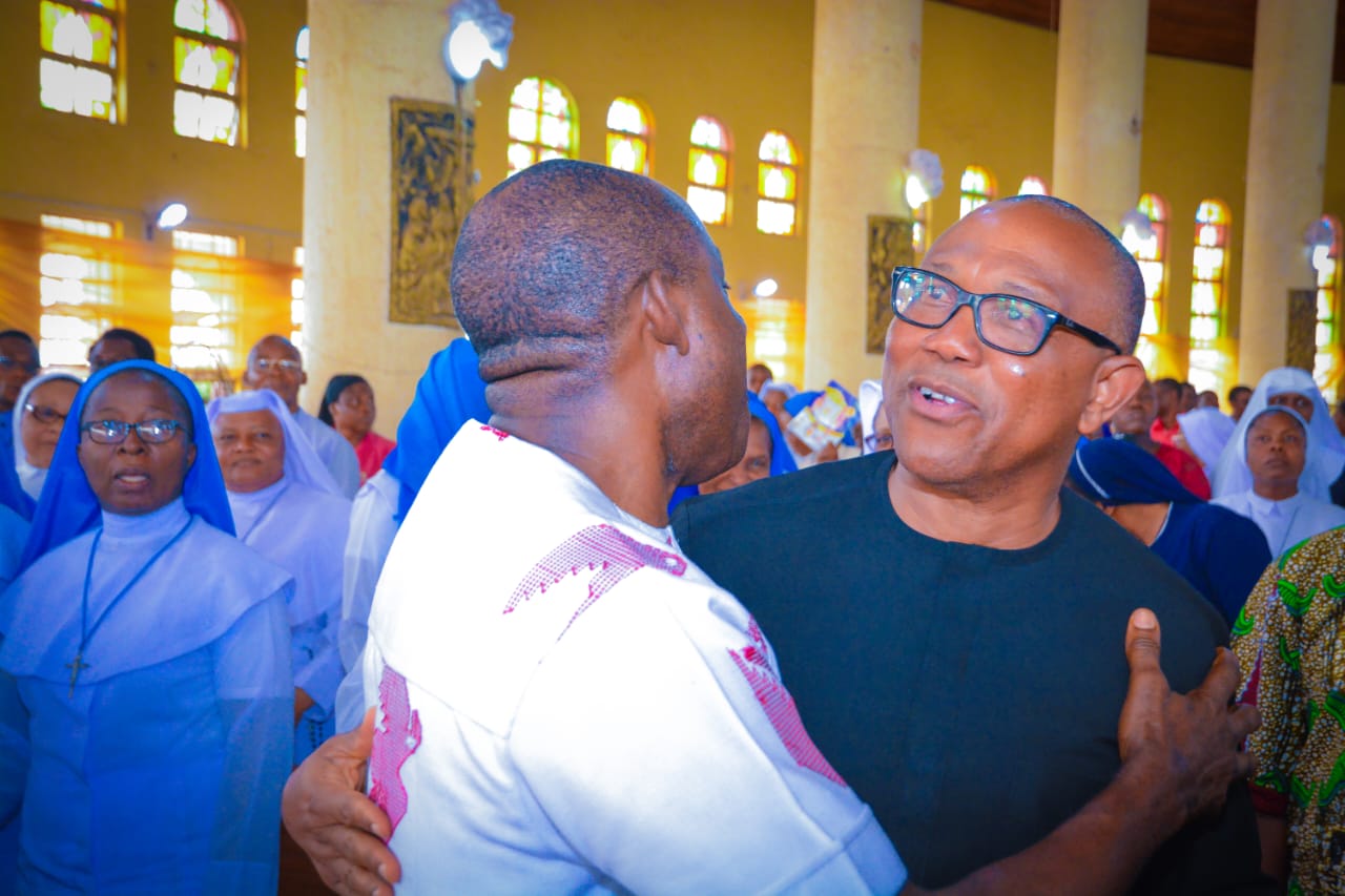 Despite Political Disagreement Peter Obi Pictured Exchanging Hugs Pleasantries With Soludo