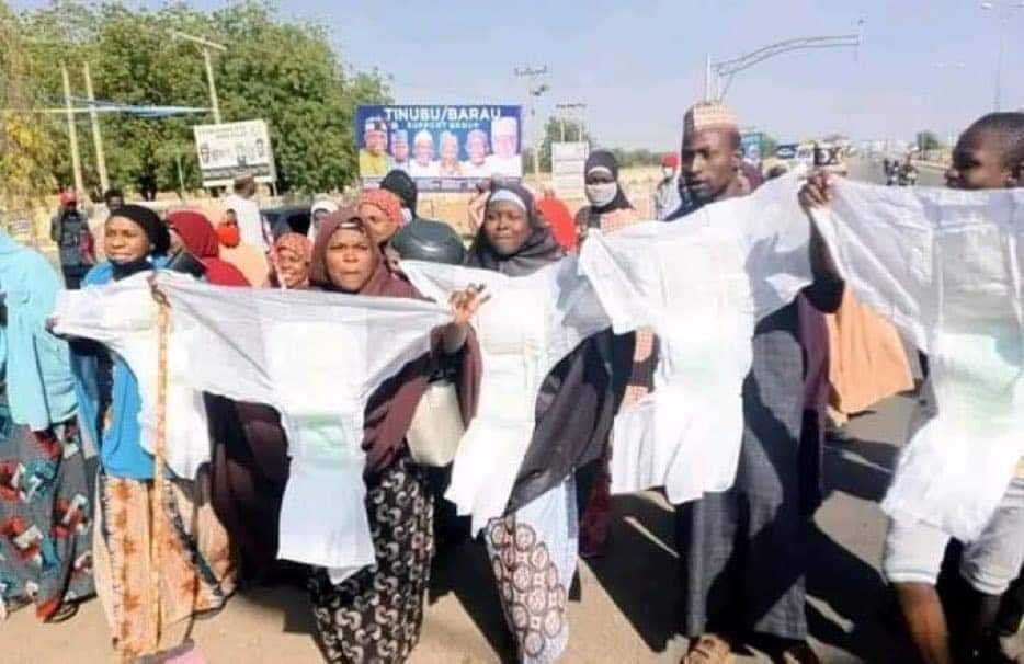 Northerners Pose With Adult Pampers In Jigawa Mocking A Presidential Candidate
