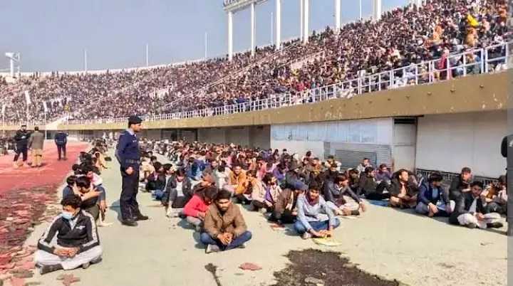 Shocks As Over 30,000 Youths Gathered In A Stadium To Write Police Recruitment Test For 1I67 Job Opening
