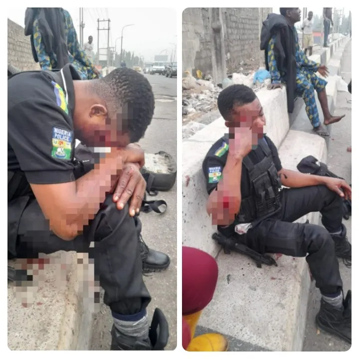 Policeman Injured After being Ran Over By A Driver In Lagos