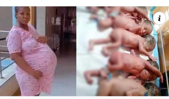 Reactions As Man Absconds, After Wife Who Waited For 8 Years Gave Birth To Quintuplets