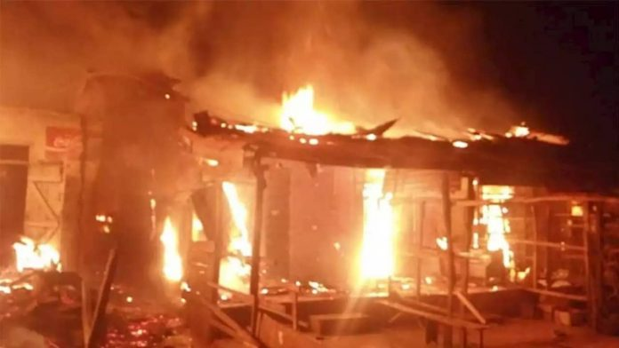 Pandemonium As Fire Gutted Part Of NAF Base, Besides Nigeria Prisons Along Airport Road Abuja