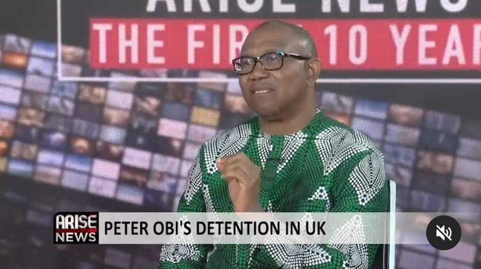 I Was Never Arrested, Or Detained By UK Immigrations- Peter Obi Clears Airs On UK Identity Duplication