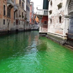 Venetians Panic As Venice Blue Canal Mysteriously Turns Green