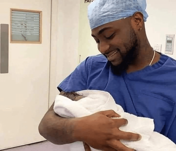 David Adeleke (Davido)All Smiles As He Welcomes Another Baby Boy With Wife Chioma