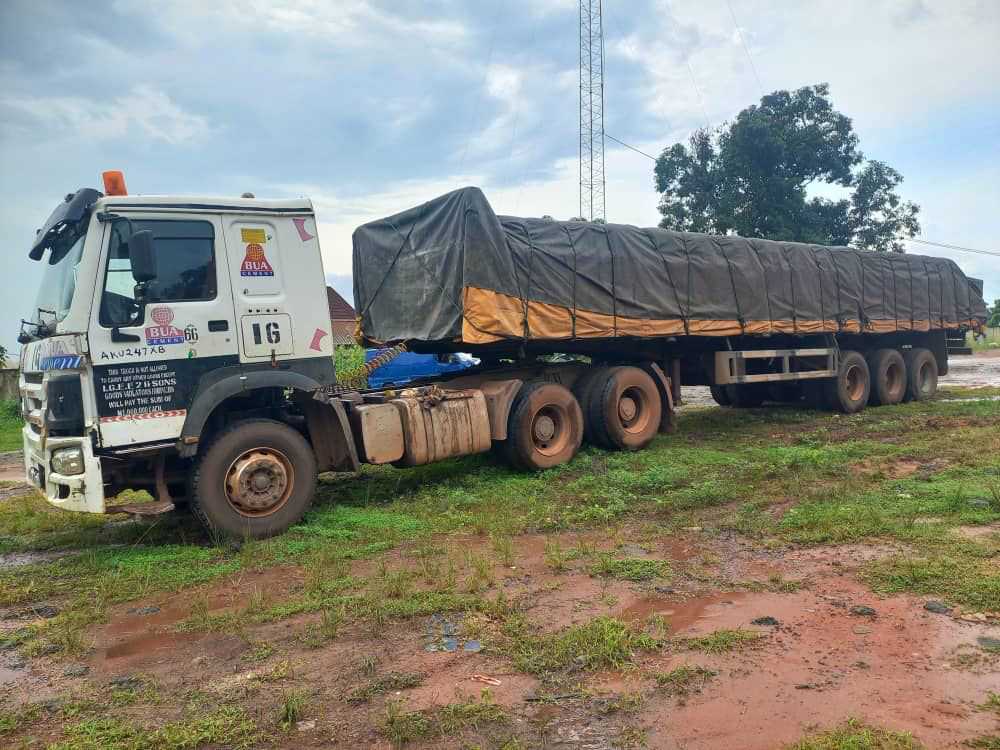 Police Recovers Trailer-load Of Cement Hijacked From Owner At Gun Point In Delta State, Diverted Into Okija Bush In Anambra