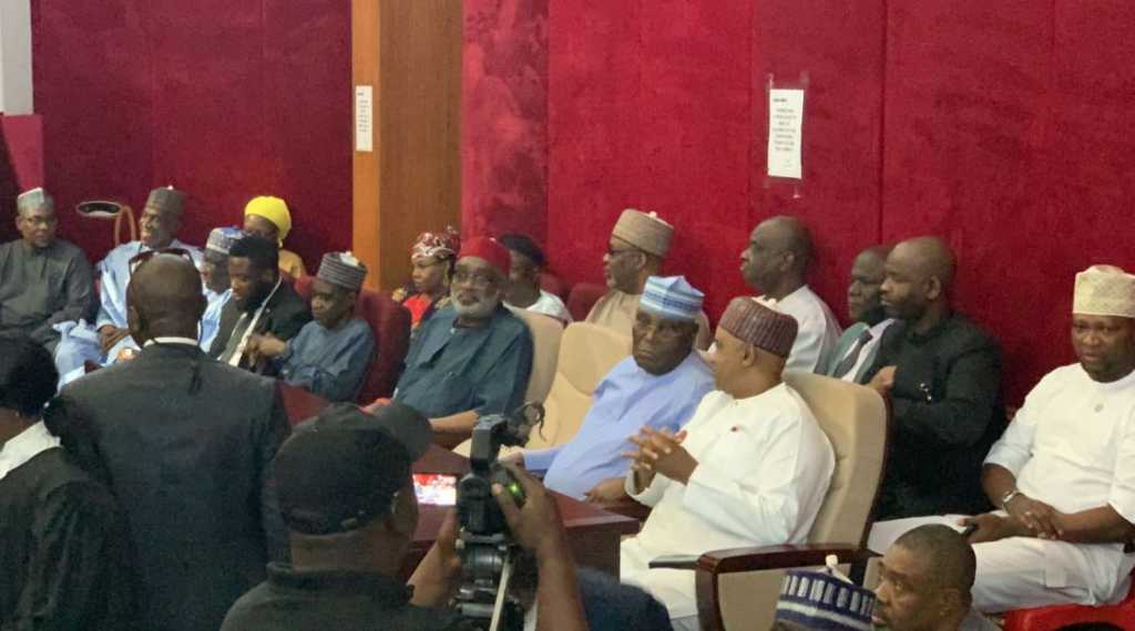 PDP Presidential Candidate, Atiku In Court As Parties Adopt Final Written Addresses At PEPT