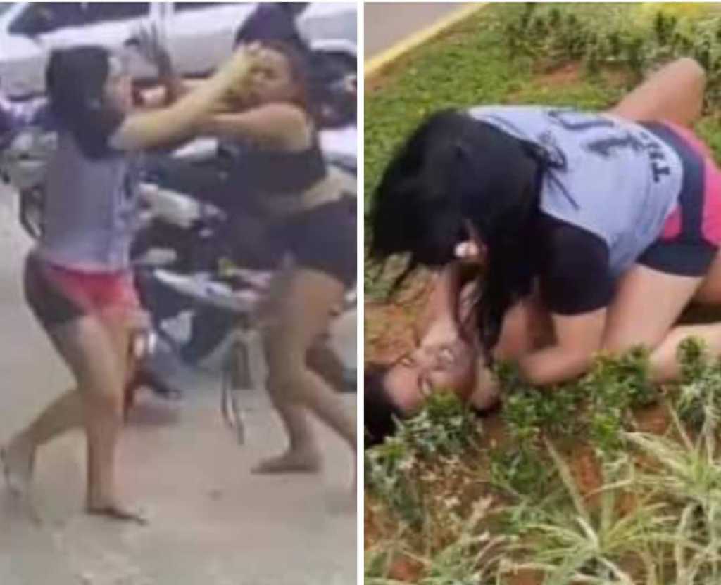 CCTV Captures Moments Lady Ambushes Boyfriend’s Side-chick, Strips Her N?ked, Almost Strangled Her