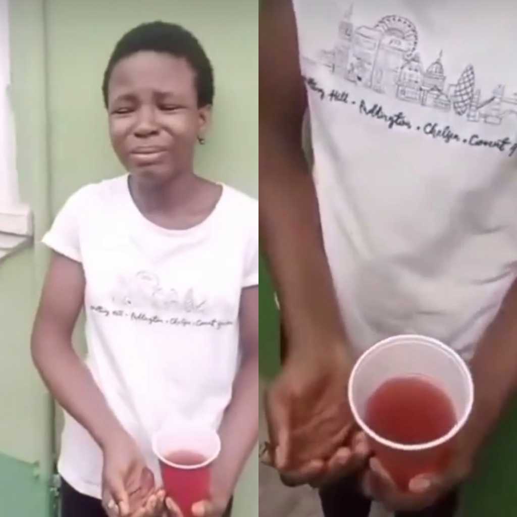 Maid Caught While Trying To Pour Her Menstrual Urine Into Palm Oil