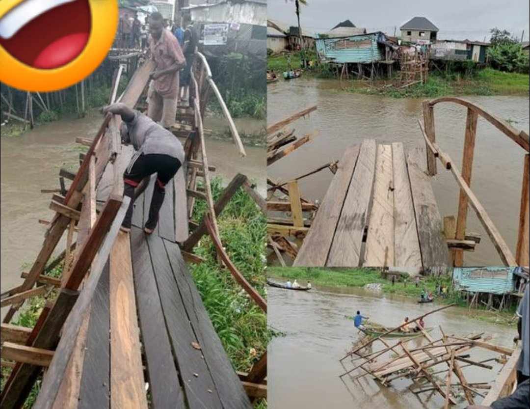 Okutukutu Communities Cut Off As N1.5Million Wooden Bridge Collapse In Yenagoa