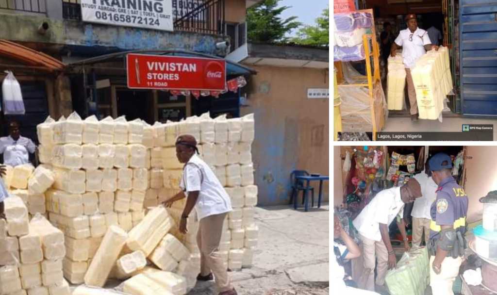 Lagos Task Force Mops Up Banned Styrofoam From Markets