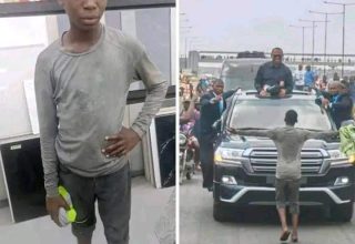 Viral Photo Of Boy Who Stood In Front Of Obi’s Convoy Put Up For Sale Without Permission
